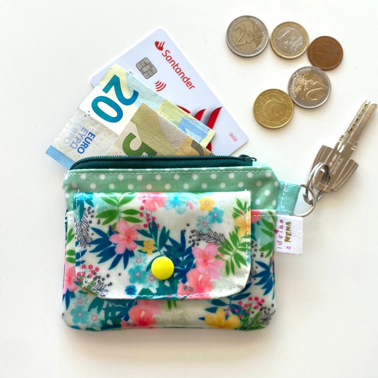 porta moedas e cartões tropical